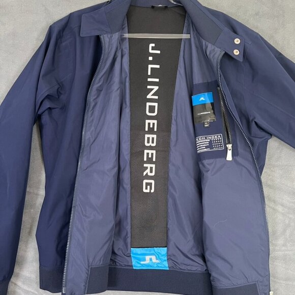 J. LINDEBERG Packable Lightweight Full Zip Golf Jacket waterproof windproof